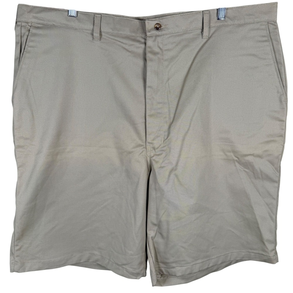 Red Kap Work Shorts Mens 44 Khaki Cotton Twill Flat Front Industrial PC26KH2